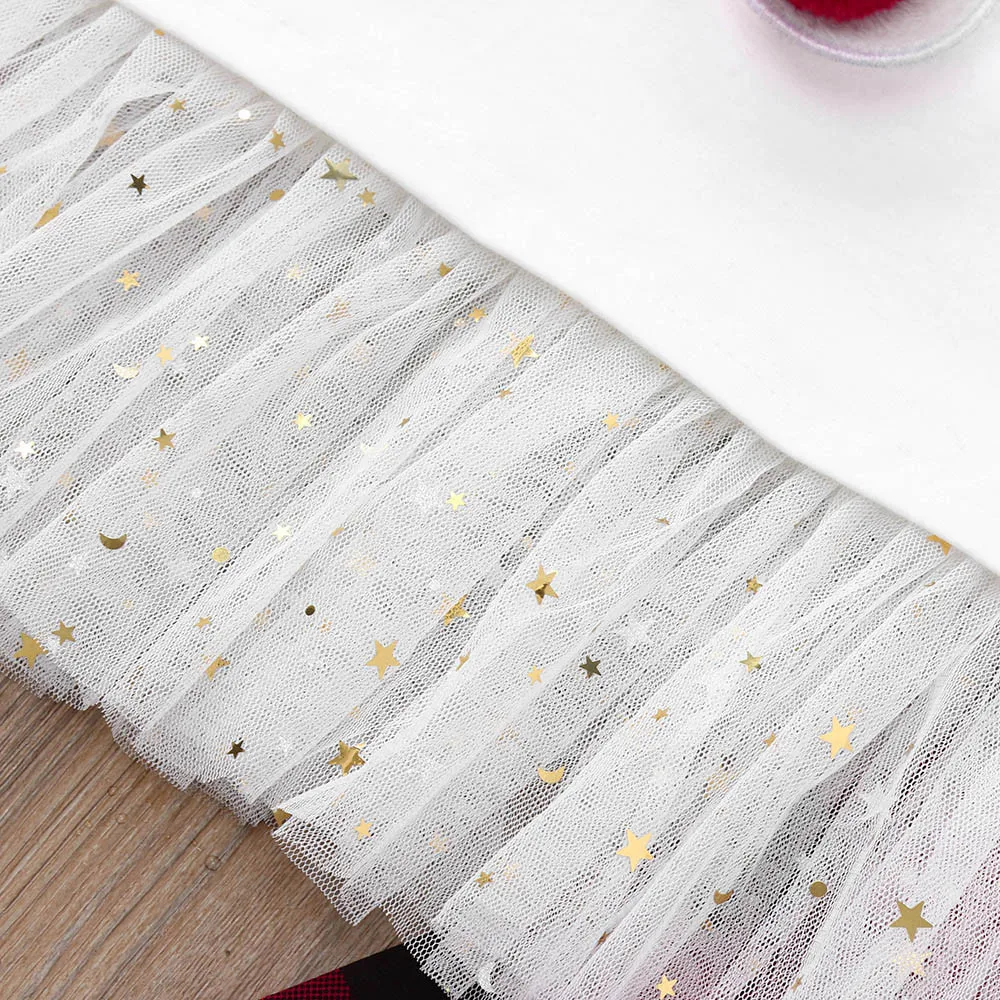 Футболка с оленем для маленьких девочек топы + клетчатые штаны комплект одежды на