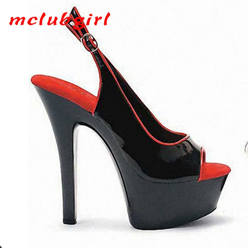 

Босоножки Mclubgirl, на тонком каблуке 15 см, водонепроницаемые, однотонные, с открытым носком, на очень высоком каблуке