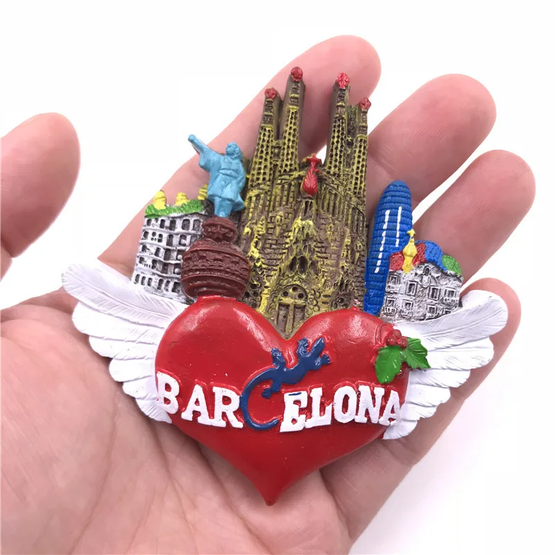 Сувенир на магните холодильник испанский Гекко Свиток Марка Мадрид Барселона