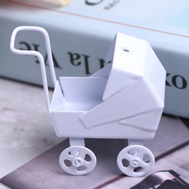 Белый Детские коляски модель детские игрушки DIY Миниатюрный Пластик коляска