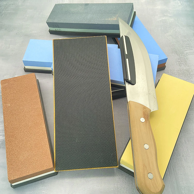 

400 1000 3000 grit Double-sided sharpening stone base Angle guide set Kitchen knife sharpener grinding whetstone apex egde blade