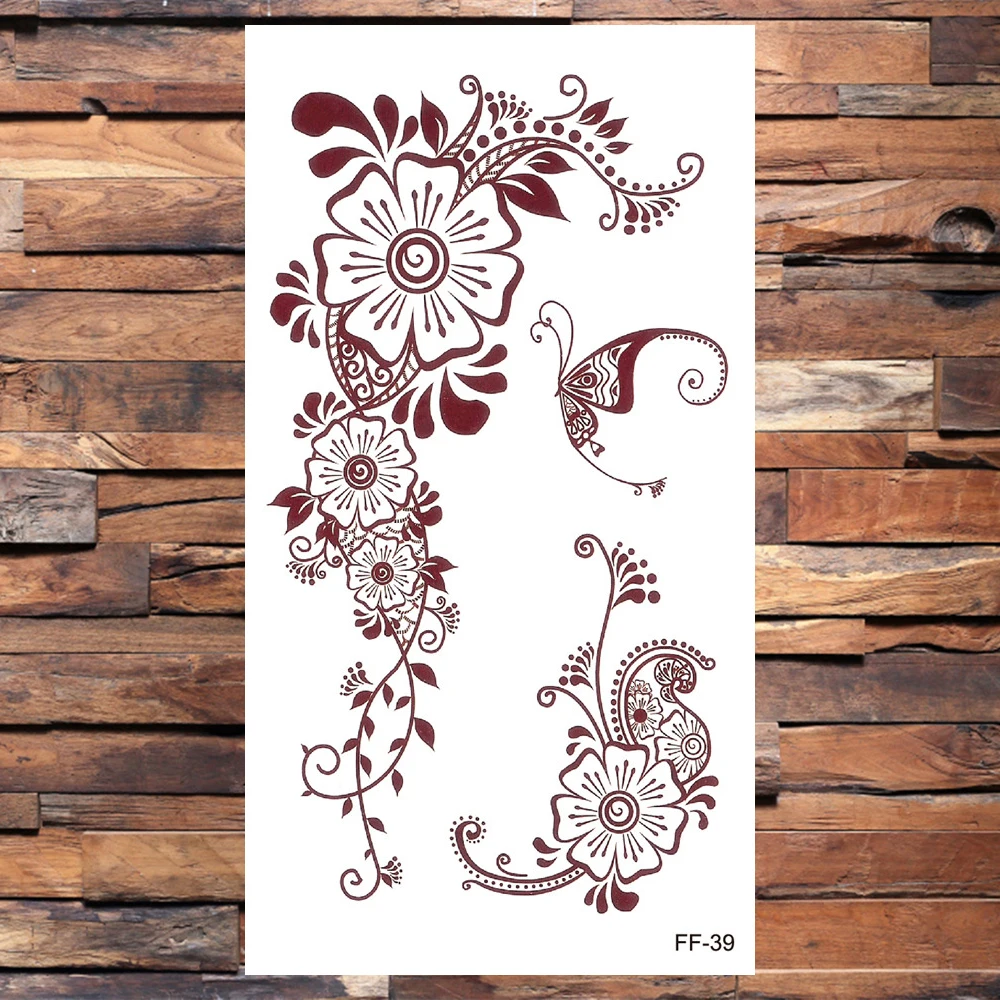 Черные Временные татуировки для женщин и мужчин английские слова искусственные