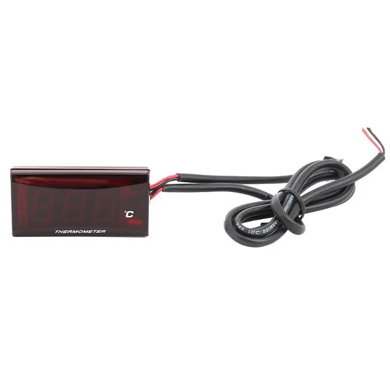 0-120 Цельсия DC12V Универсальный мотоцикл термометр для измерения температуры воды мото сигнализация СВЕТОДИОДНЫЙ Цифровой Инструмент термометр