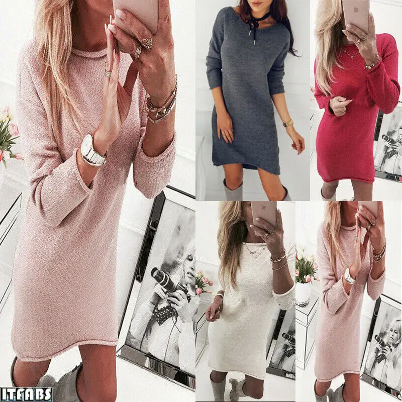 Hirigin 2019 Модный Новый женский зимний теплый пуловер с длинным рукавом джемпер Топы