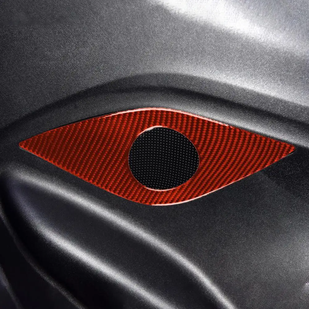 

Lightweight 2Pcs Mini Red Rear Door Speaker Panel Trim Carbon Fiber Speaker Panel Trim Anti-corrosive