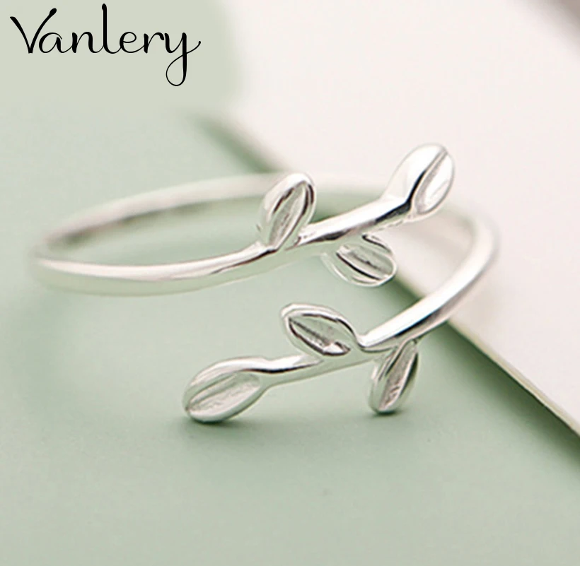 

New Trendy Personality Punk Leaf Rings For Women Lady Resizable Size Rings Party Jewelry Charm Gifts