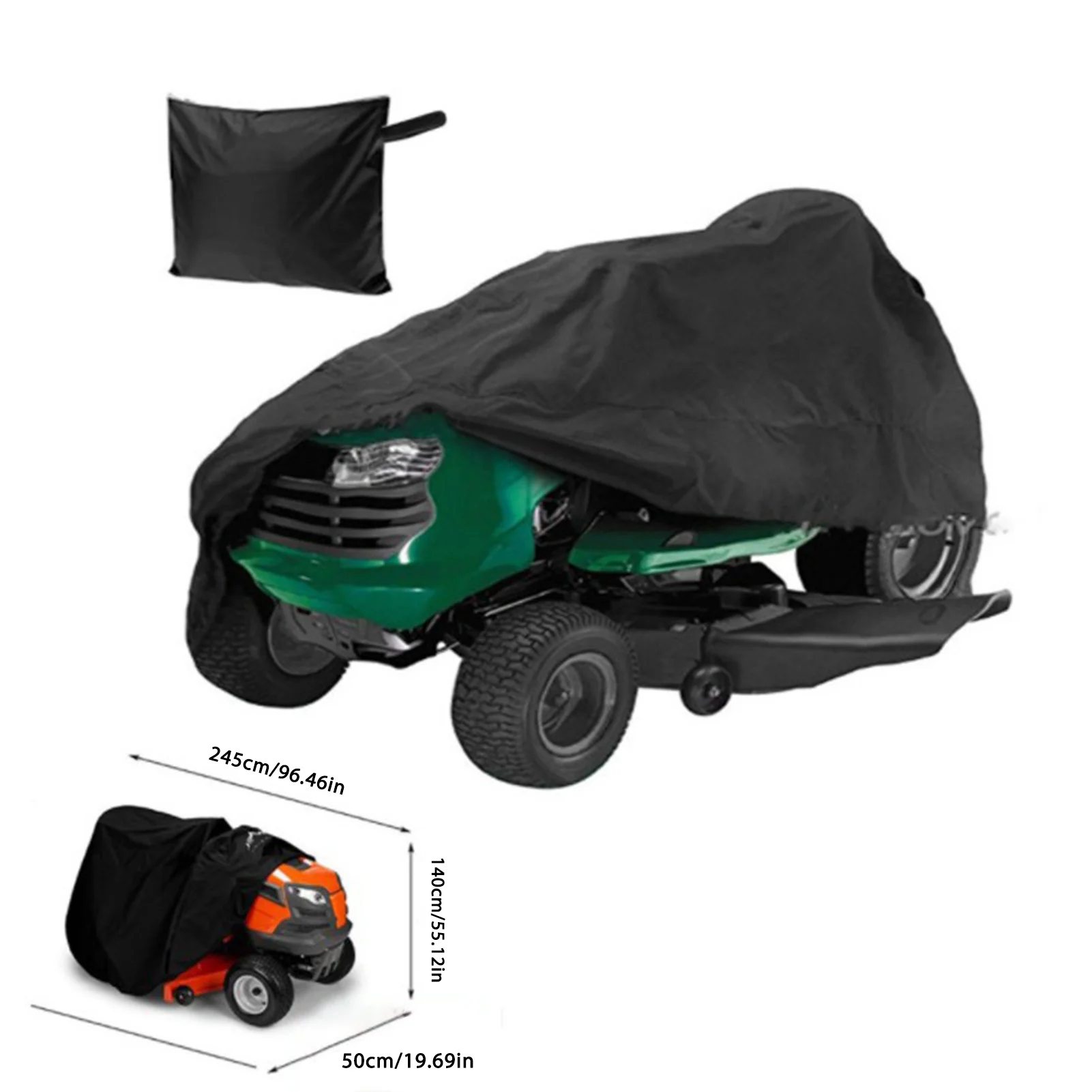 

Lawn Mower Cover Waterproof Weather Uv Protector For Push Mowers Garden Supplies Dust Covers Storage Bag Tractor Cover with Bag