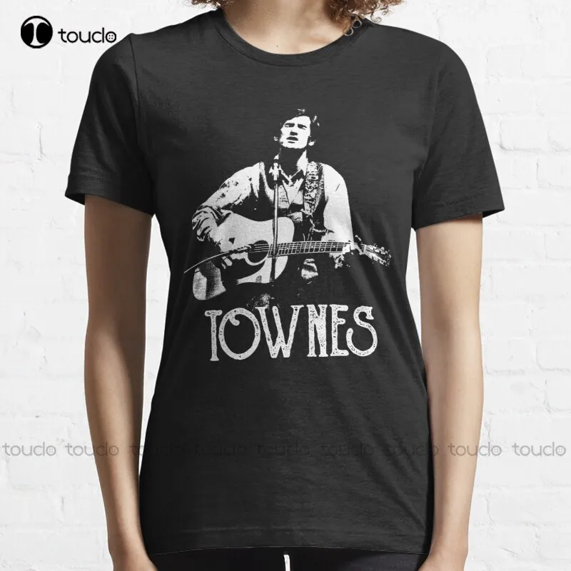 

Новинка, футболка Townes Van Zandt, белая трафаретная футболка, хлопковая футболка, женская футболка, белые футболки унисекс