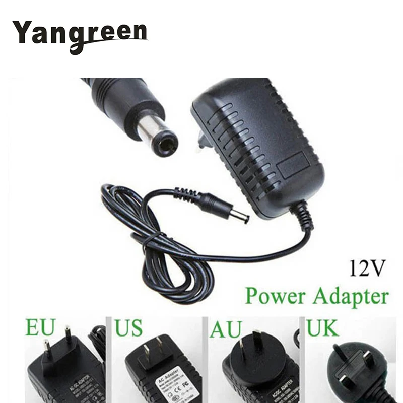 Input AC 220-240V Output DC 12V 1A 2A Universal Power Adapter Supply Charger adapter EU for Spotlights LED light strips | Лампы и