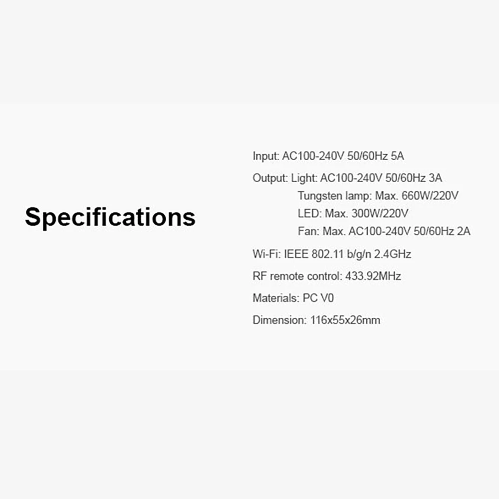 SONOFF-IFan03+RM433+ Wi-Fi Ceiling Fan Light Controller Intelligent Switch Led Lamp Smart Control For Google Home Alexa Nest |