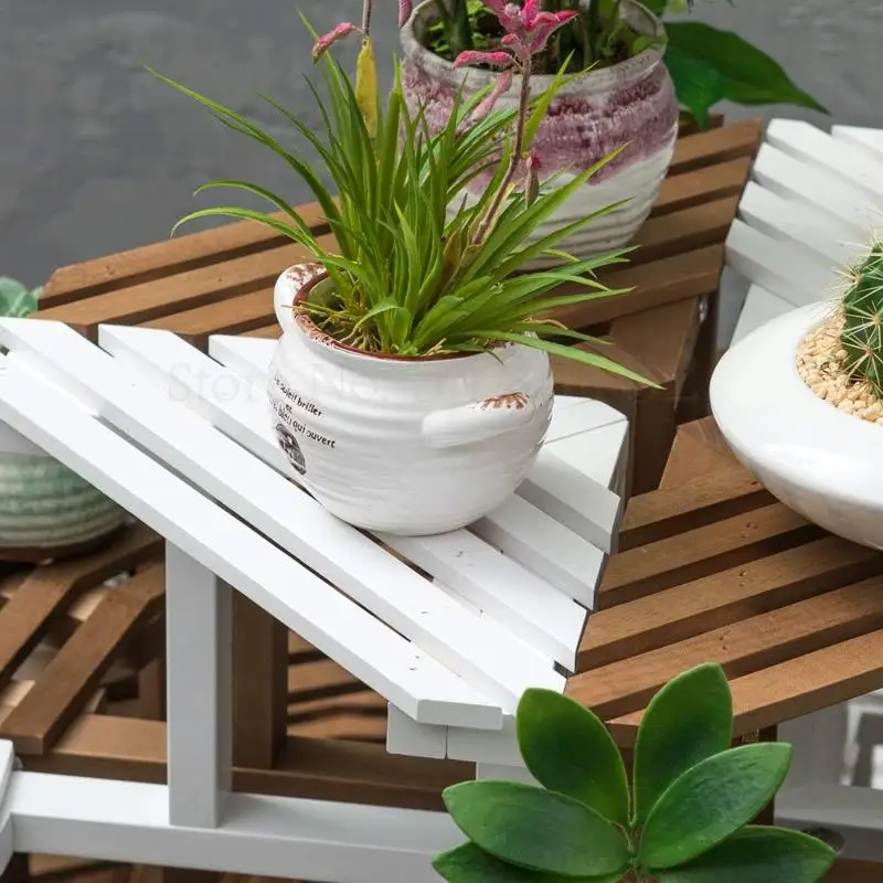 Угловая подставка для цветов ступенчатый многослойный пол Круглый Угловой