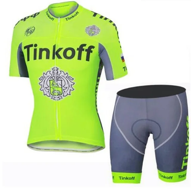 Saxo Bank Tinkoff Ropa Ciclismo/ciclo Ropa Ciclismo Спортивная одежда/bicicleta de carreras Ropa Ciclismo Джерси 9D нагрудник шорты - Цвет: C8