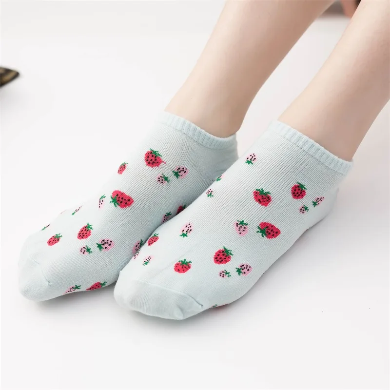 1 пара летние короткие носки с принтом фруктов|Носки| |