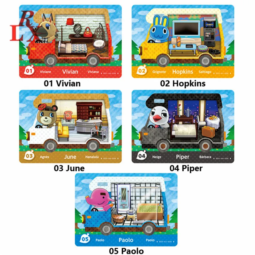 

Custom 10pcs Animal Croxxing ACNH Villagers Cards Standard NFC Game Card Compatible Ntag215 Tag NS Switch WiiU Free Shipping