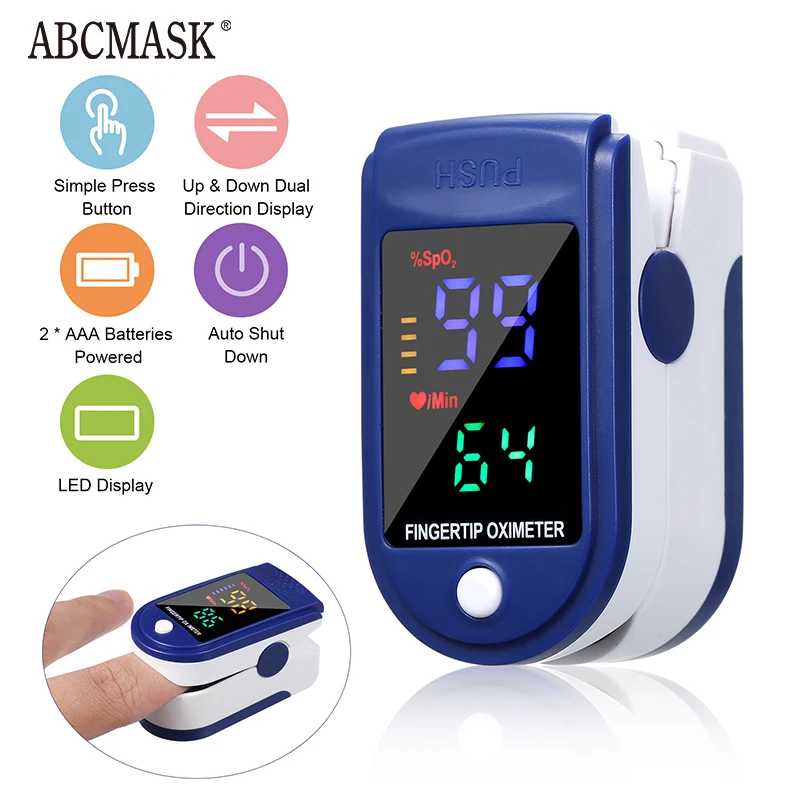 Пальчиковый пульсоксиметр зажим портативный пульсометр Spo3 измеритель уровня
