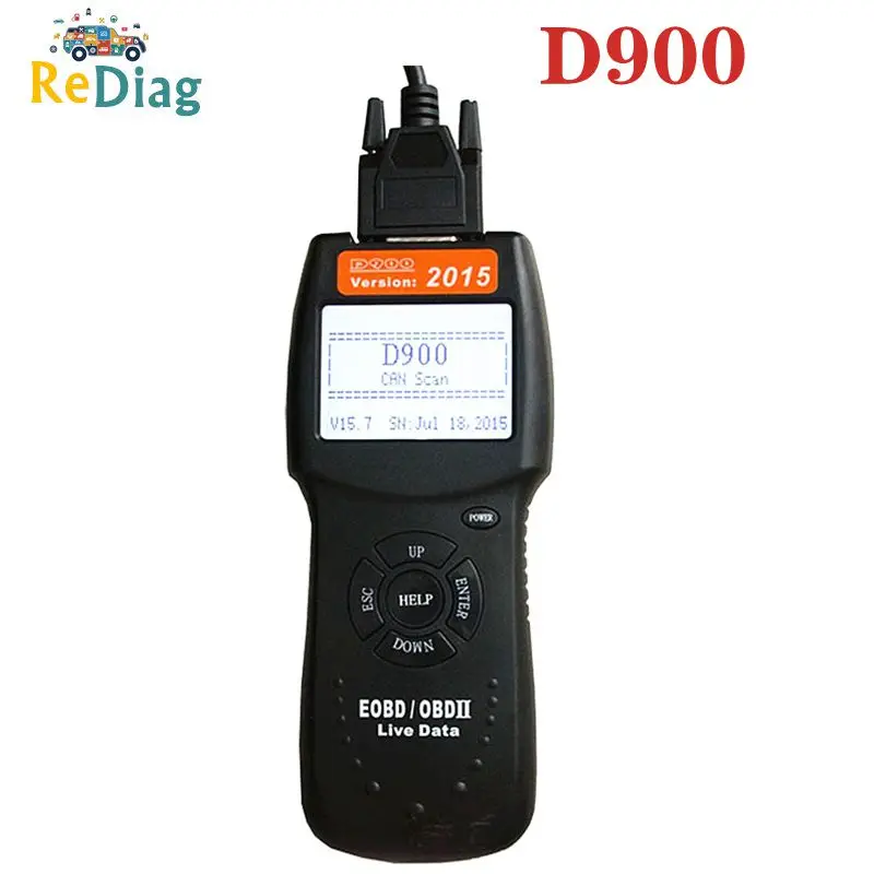 Универсальный диагностический сканер OBD2 D900 считыватель кодов двигателя
