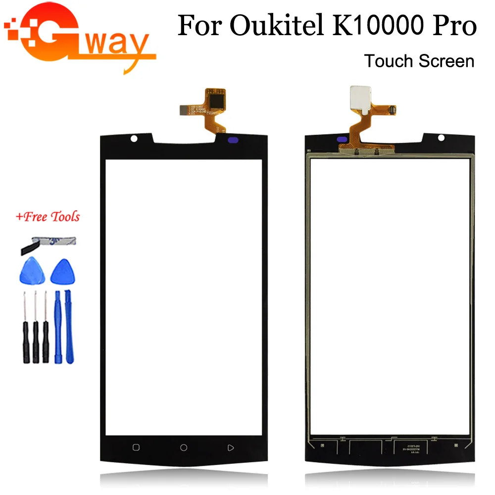 5 дюйма для Oukitel K10000 Pro сенсорный экран дигитайзер панель датчик переднее стекло с
