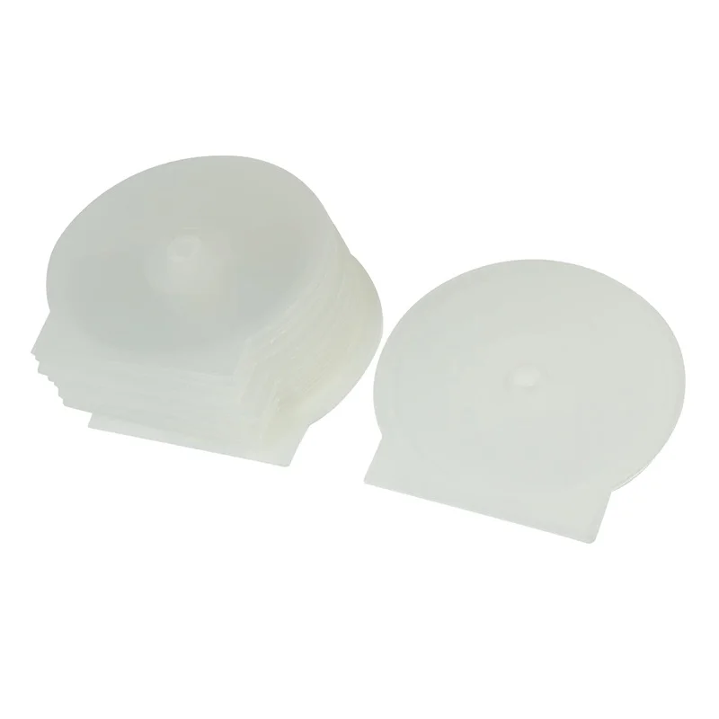 

10 шт. круглых дизайнерских чехлов, пластиковые прозрачные белые бокс диаметром 4,8 дюйма для DVD, CD