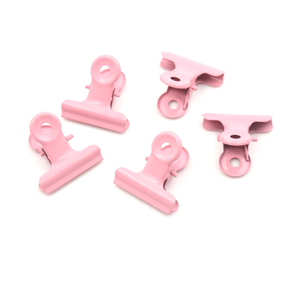 

Peerless 5pcs School Office Stationery Cute Metal Binder Clips Folder Notes Letter Paper Clip Clamp 12 Colors