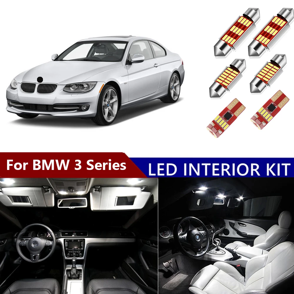 

For BMW 3 Series E36 E46 E90 E91 E92 E93 (1990-2013) Led Interior Light Kit Dome Map Trunk Footwell Lamp Canbus White