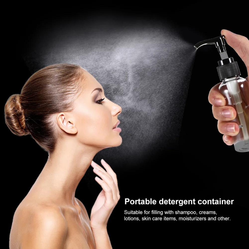 

6pcs Shampoo Storage Containers Refillable Empty Bottles Pump Dispenser Bottles