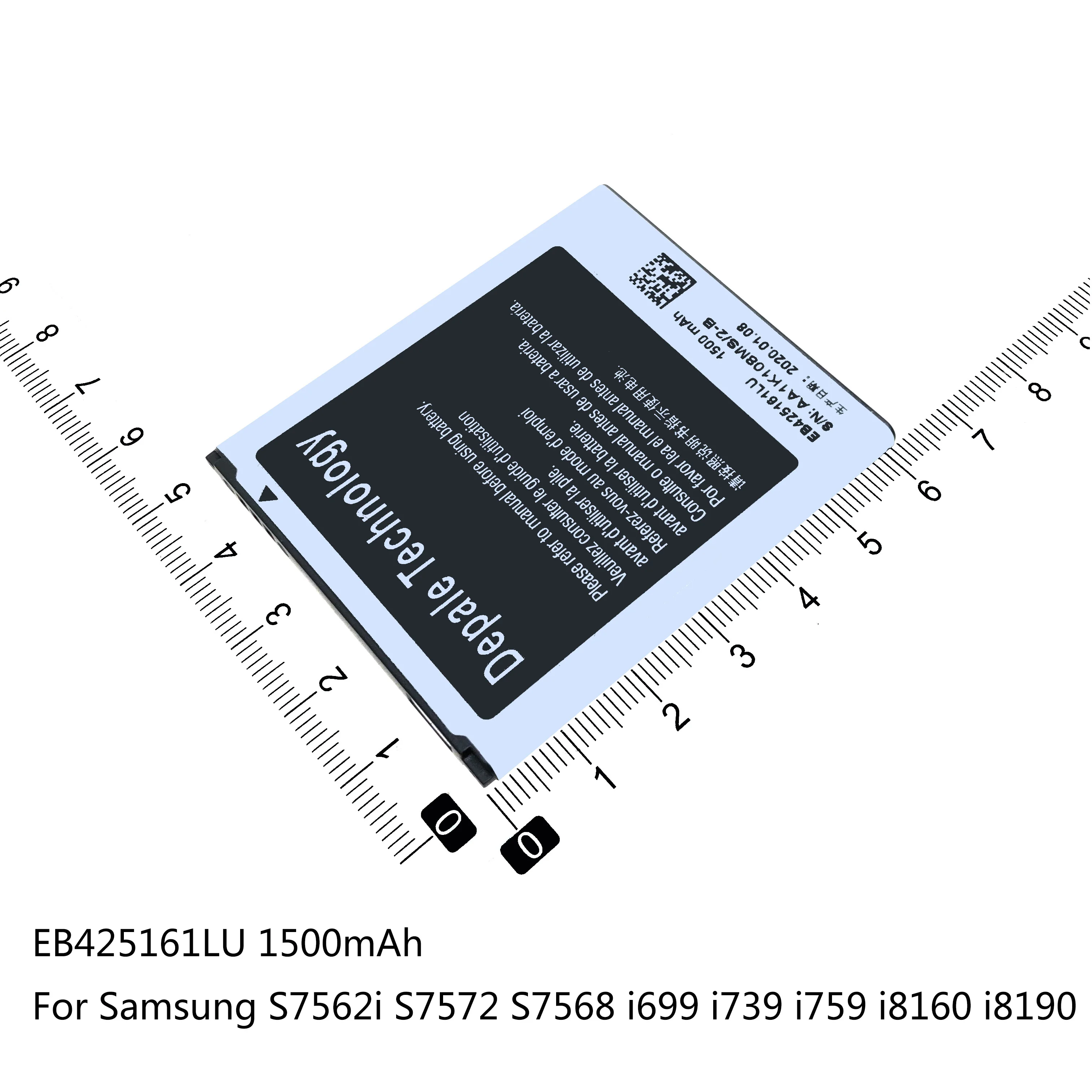Аккумулятор EB424255VU EB454357VU EB425161L для Samsung GALAXY S3850 T359 T669 S3970 i509 S5380 S5360 S7562i S7572 i699 i739