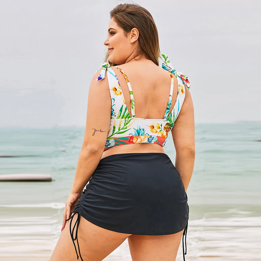 SAGACE 2020 новинка высокая талия бикини маленький цветочный принт Раздельный ремень