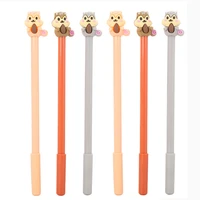 24pcs creative funny pens cute squirrel cartoon kawaii gel pen stationery back to school blue ink ballpoint material 2022 thing