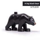 Строительные блоки большого размера, фигурки животных, черный медведь, совместимы с игрушками большого размера для детей, подарки детям