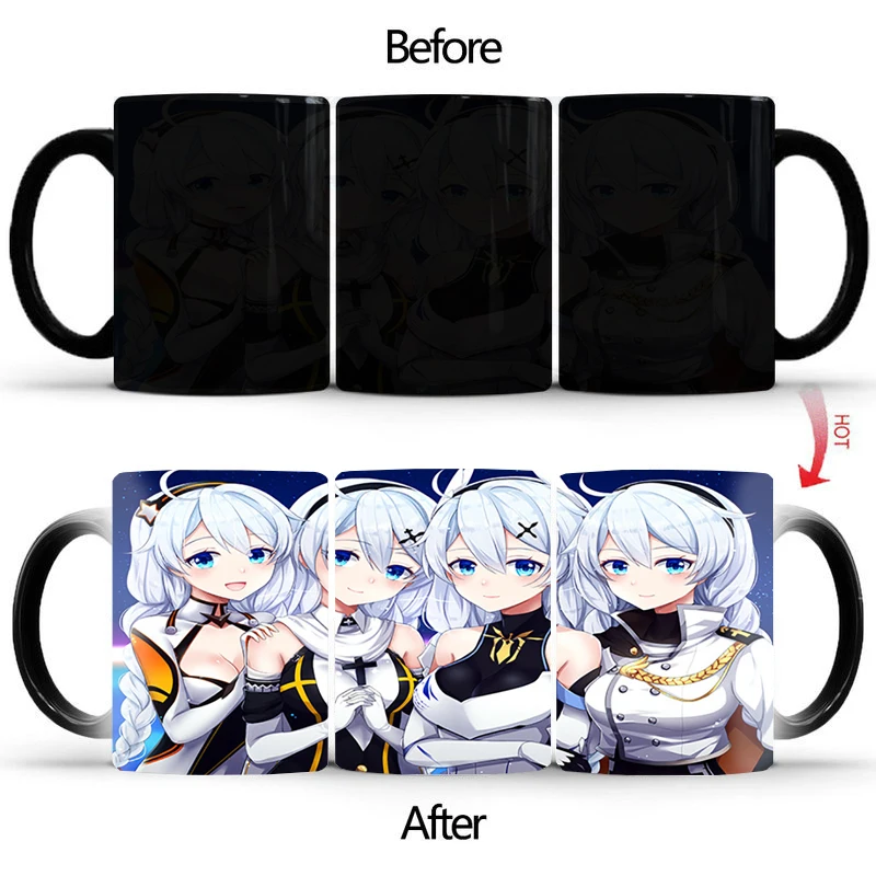 

Термочувствительная кружка для кофе, керамическая чашка для офиса, кружка для чая и воды, 4 шт, BSKT-022