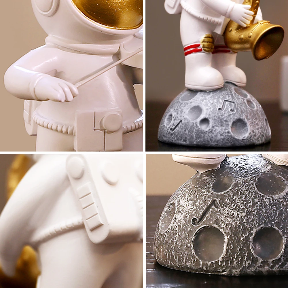 Креативная полимерная Статуэтка астронавта с Луной миниатюрные фигурки