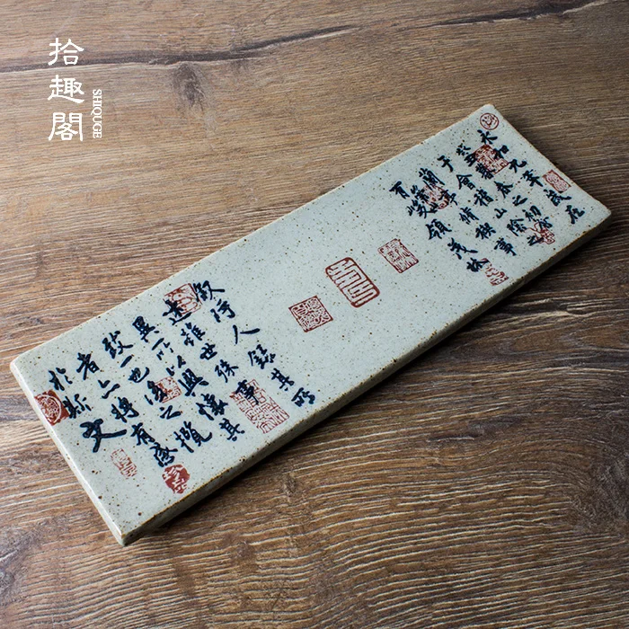 

★Handmade ceramic mug cup mat dry foam tray of insulation pad small saucer coarse pottery kung fu tea set to zero