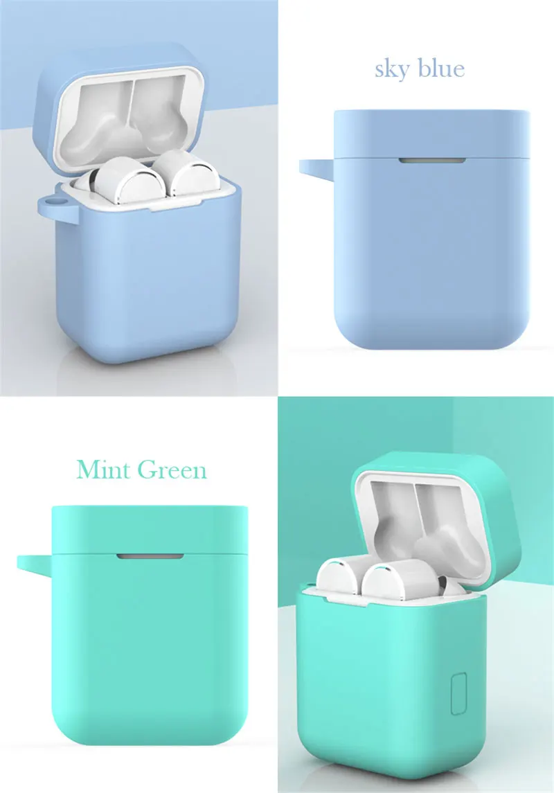 Силиконовый чехол для Xiaomi Airdots Pro, беспроводные наушники, защитный чехол, мягкий ТПУ чехол, Bluetooth, наушники с крючками, Противоударная коробка