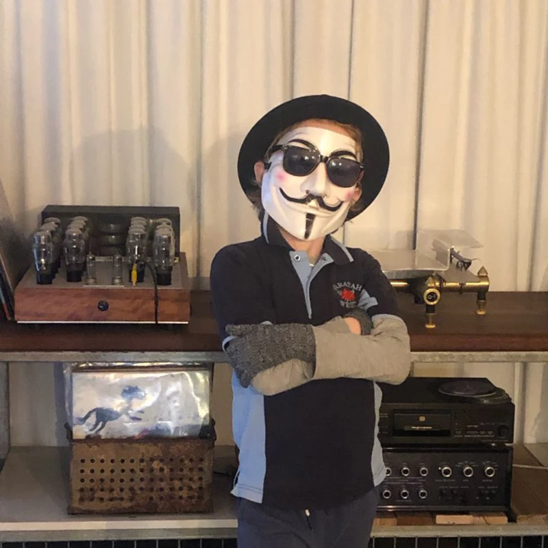 Белый V-shape для вендетты Guy Fawkes маска аноним Хэллоуин Косплей костюмы вечерние