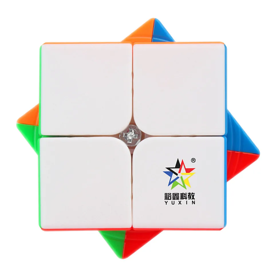 Yuxin Кубик Рубика Черный Кирин 2x2x2 Magic Cube Красочные Без Наклейки 2x2 Карманный 5 см