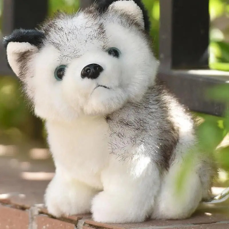 

Cotton Stuffed Dog Plush Doll Cute Simulation Husky Plush Doll Toy Decoration For Holiday Family Children Birthday Gift