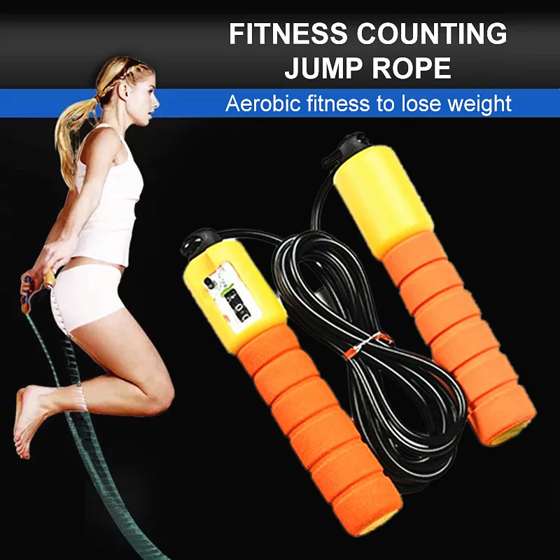 

Multi-Function Sports Sponge Skipping Rope Counter Professional Electronic Counter Jump Rope Pattern Jump Rope Fitness