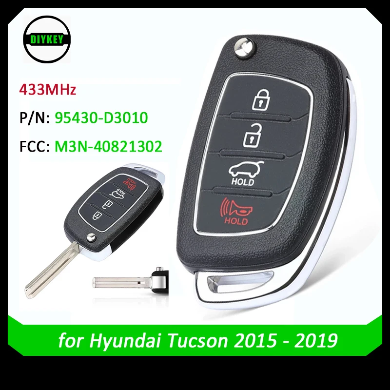 DIY ключ для Hyundai Tucson 2015 2016 2017 2018 2019 дистанционный 95430-D3000 95430-D3010 TQ8-RKE-4F25