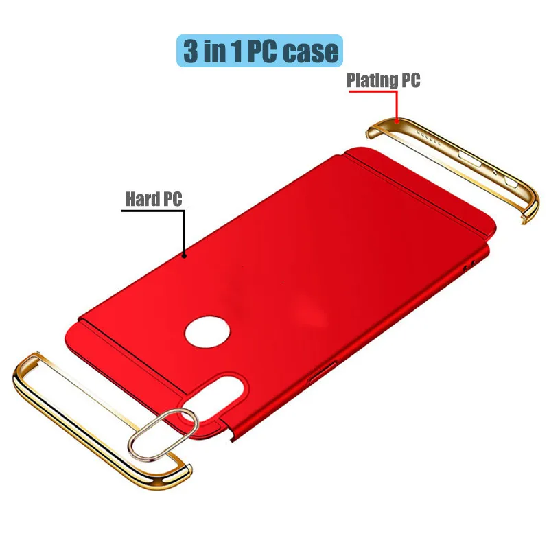 Luxury Plating Case For Xiaomi Redmi Note 7 Hard PC Matte 3 in 1 Full Cover 5 6 Pro Mi 9 SE Fundas |