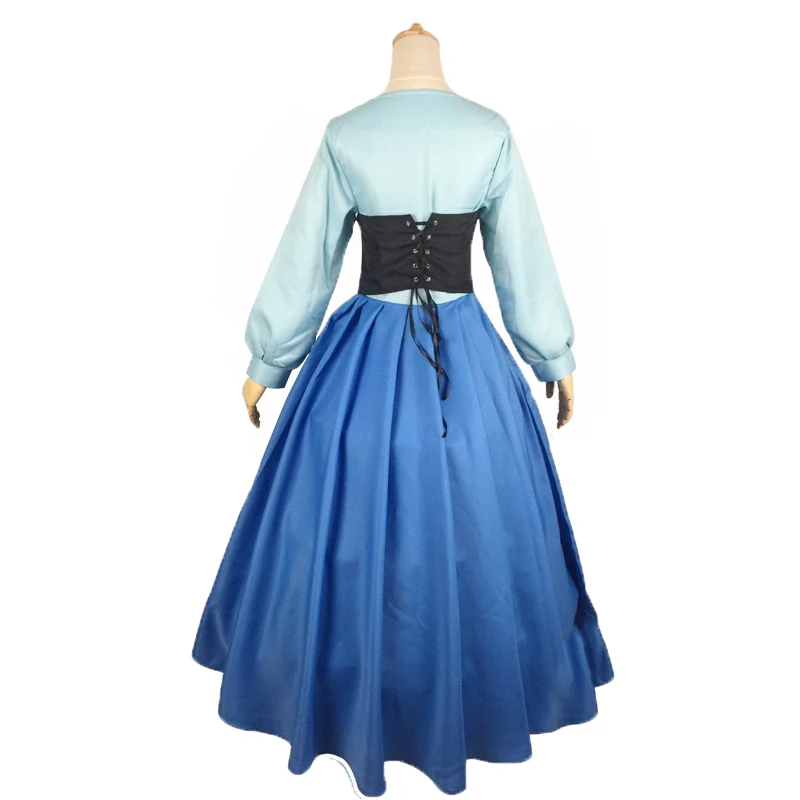 С рисунком маленькая русалочка Косплей Костюм Платье море дочь принцесса платье