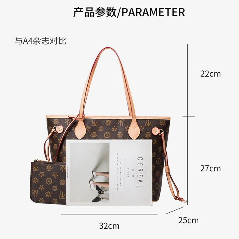 

2 in 1 Tote Bag Woman Luxury Designer New Purses And Handbags Brand Leather Fashion Lady Shoulder Messenger Bags For Women