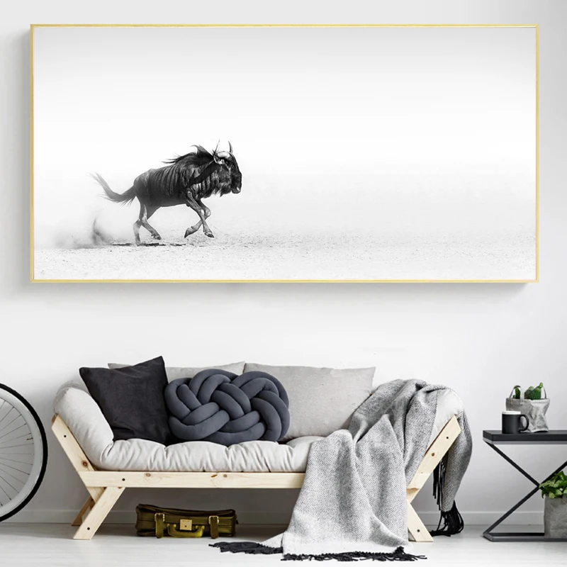 Минималистичный постер с животными Картина на холсте Постер и принты настенные