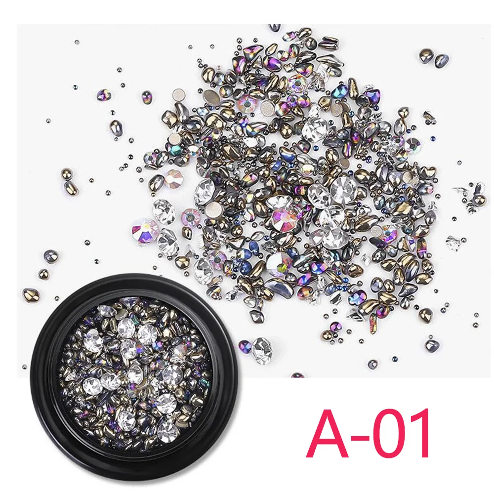 3D дизайн ногтей Стразы Украшения блестящие плоские задние стеклянные стразы из