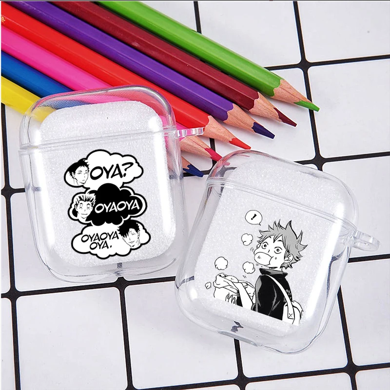 

Japan Anime Oya Oya Oya Haikyuu Love Volleyball Soft silicone TPU Case For AirPods 1 2 3 Pro Wireless Bluetooth Earphone Box