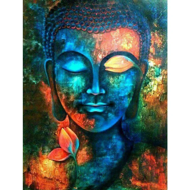 100% полноразмерная 5D картина из страз сделай сам вышивка крестиком буддийский