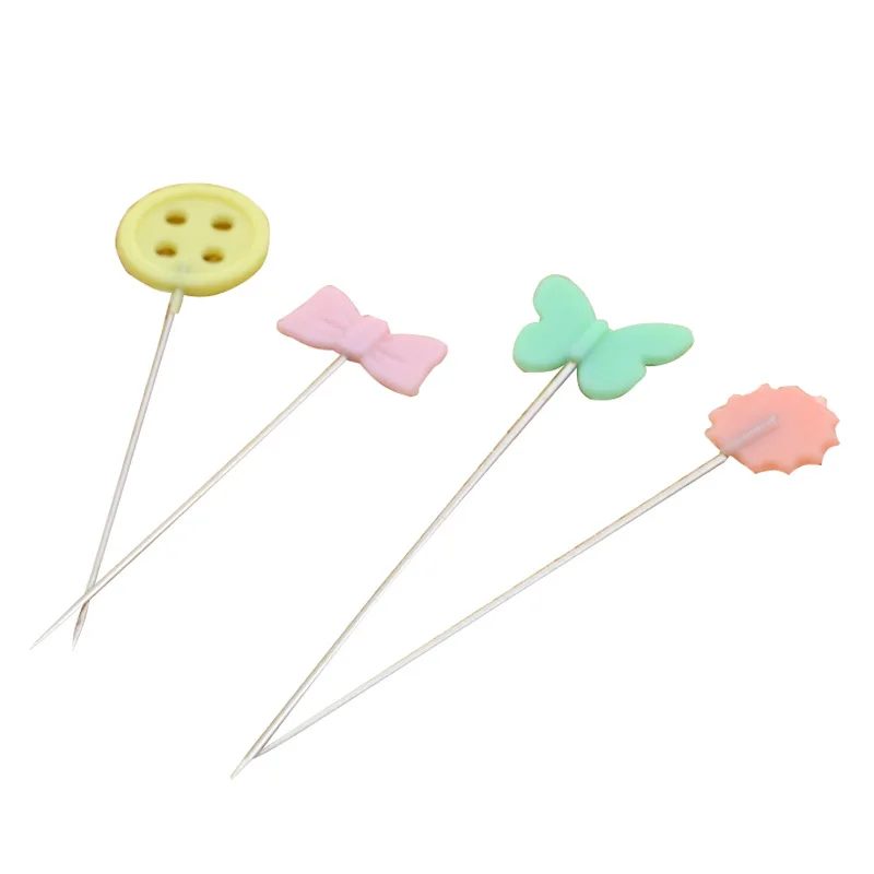 

CHEER BOWS 100pcs Sewing Pins With Box Button Bow Tie Sewing Accessories DIY Sewing Patchwork Pins Handmade Art Crafts Materials