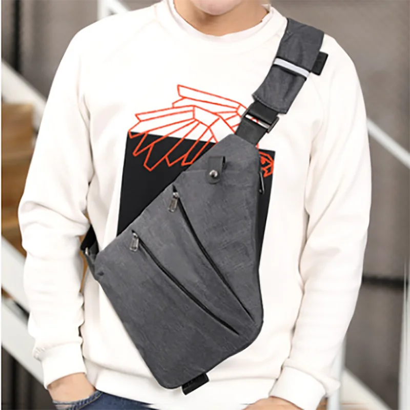 mens personal pocket shoulder bag multifuncional waterproof bicycle antitheft crossbody sling male sport free global shipping