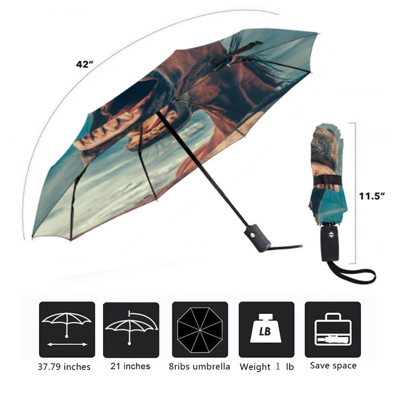 Двойной автоматический складной зонт для путешествий ветрозащитные зонты от