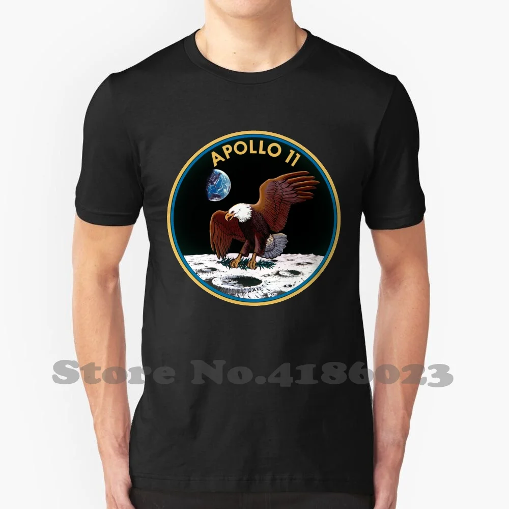 

Apollo 11 логотип нашивка печать орла приземлился Лето смешная футболка для мужчин женщин мужчин Apollo 11 нашивка с космонавтом Eagle