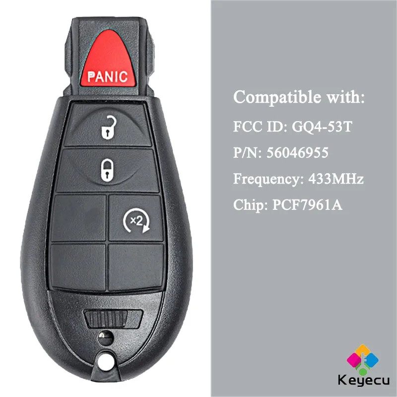 KEYECU удаленный Управление автомобильные аксессуары брелок 3 1/ 4 кнопки 433 МГц PCF7961A